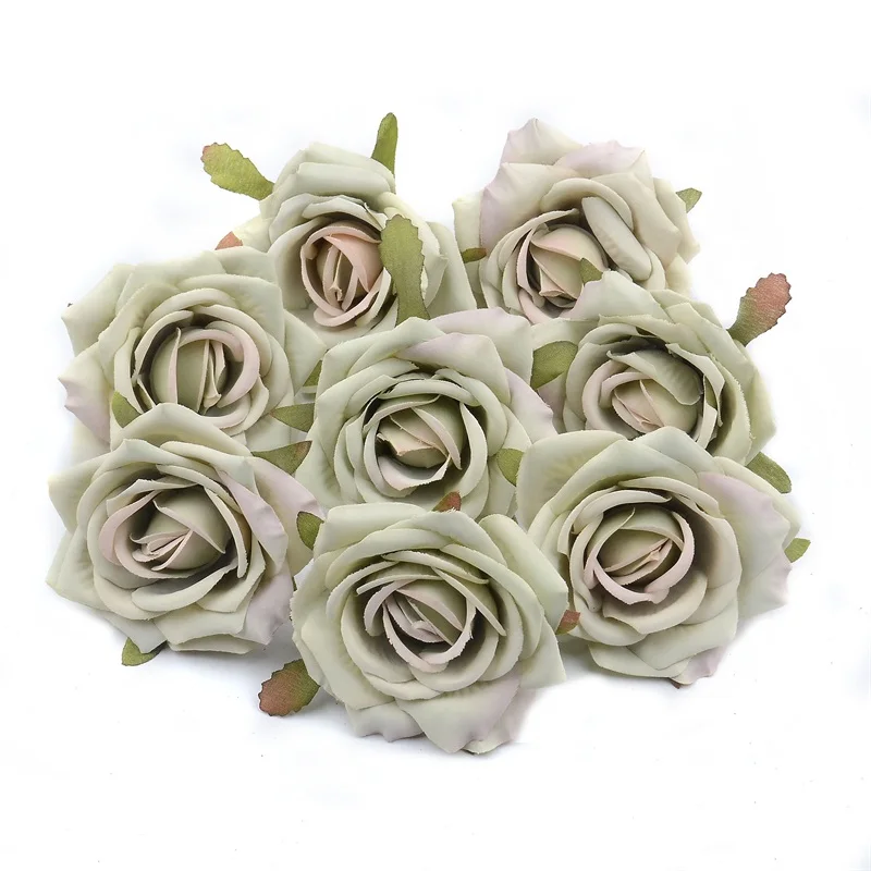 15 шт. большой 7 см Европейский ретро шелковая искусственная Роза Цветочные головки для свадебной вечеринки украшения дома DIY садовые ремесла поддельные цветы