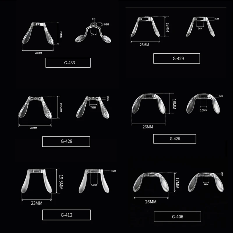 2 шт Силиконовые противоскользящие стекла es носовые упоры u-образные носовые упоры для глаз Стекло es солнцезащитные стеклянные очки Аксессуары для очков