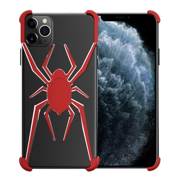 

Stylish Spider Element 2in1 Bumper Case For iPhone 11 Pro Max Luxury Hard Slim Aluminum Metal Cover Case For iPhone 11/ Pro/ Max