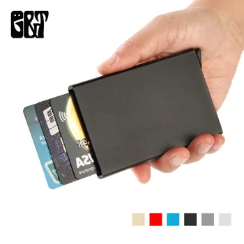

Automatic Pop-up Aluminum Card Holder Cratch-resistant Card Storage Bag Anti-theft Bank Card Box Mini Business Credit Card Case