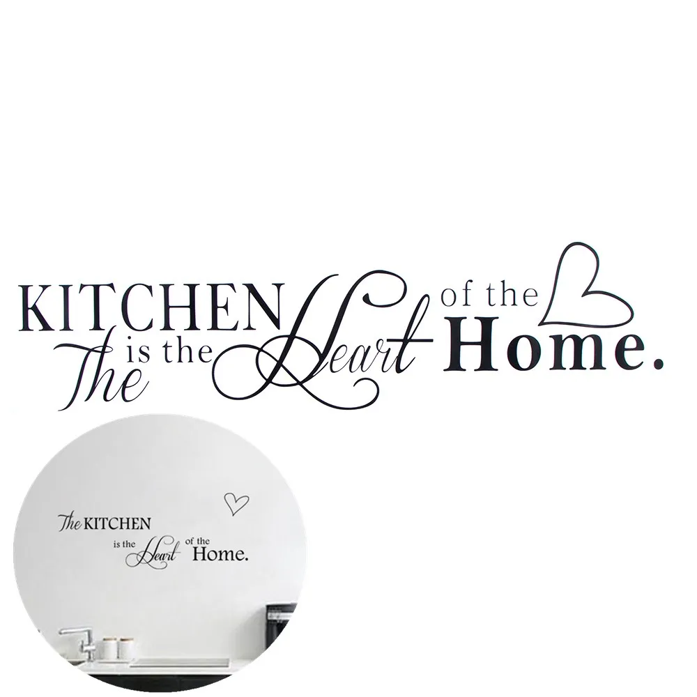 Etiqueta Engomada De La Pared Del Patron De La Letra De La Cocina