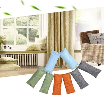 

2Pcs Bamboo Charcoal Air Purifying Bag Refrigerator Deodorizer Activated Charcoal Odor Eliminator Shoe Deodorant Deodorize .