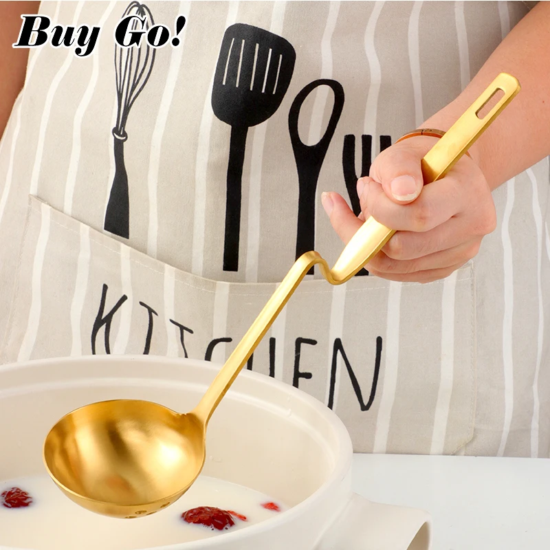 Ложка для супа из нержавеющей стали с длинной ручкой|Дуршлаги и сита| |