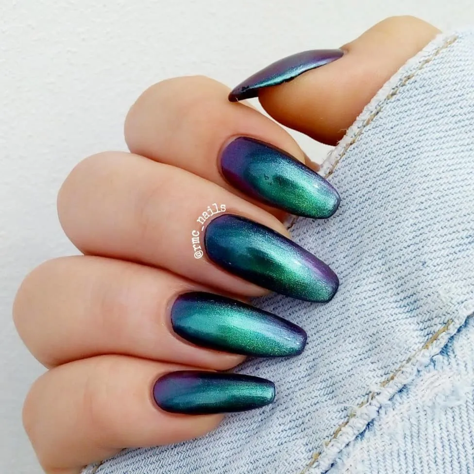 От BORN PRETTY кошка Покраска ногтей Хамелеон Блестки для искусство Лаки черное