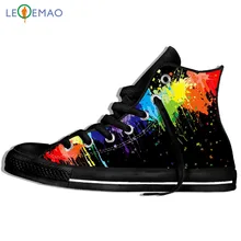Кроссовки с принтом логотипа на заказ; Мужская обувь в стиле Харадзюку; цветная парусиновая обувь в стиле хип-хоп с принтом граффити; обувь унисекс; Zapatos De Mujer; Уличная обувь