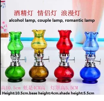 

Retro glass kerosene lamp romantic couple lights lamp Camping Tents Vintage Lantern Alcohol Lamps Table Lamps Crafts Gifts