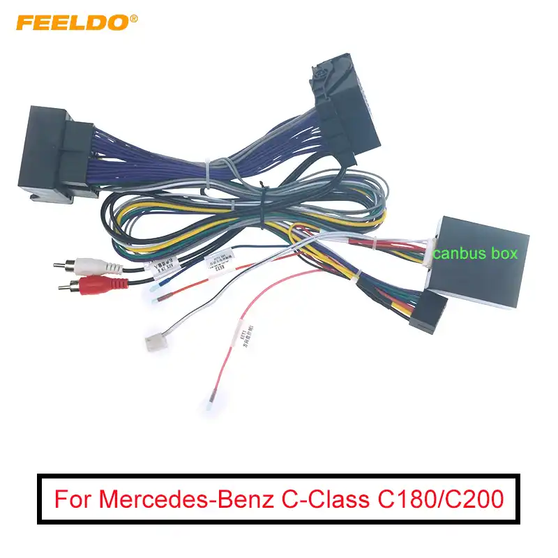 Car 6pin Aftermarket Android Stereo Power Cable Adapter With Canbus For Mercedes Benz C Class C180 C200 W204 Facelift 11 14 Cables Adapters Sockets Aliexpress