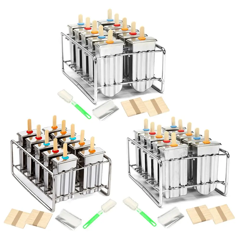 

DIY 10 PCS Stainless Steel Ice Popsicle Mold Ice Cream Mold