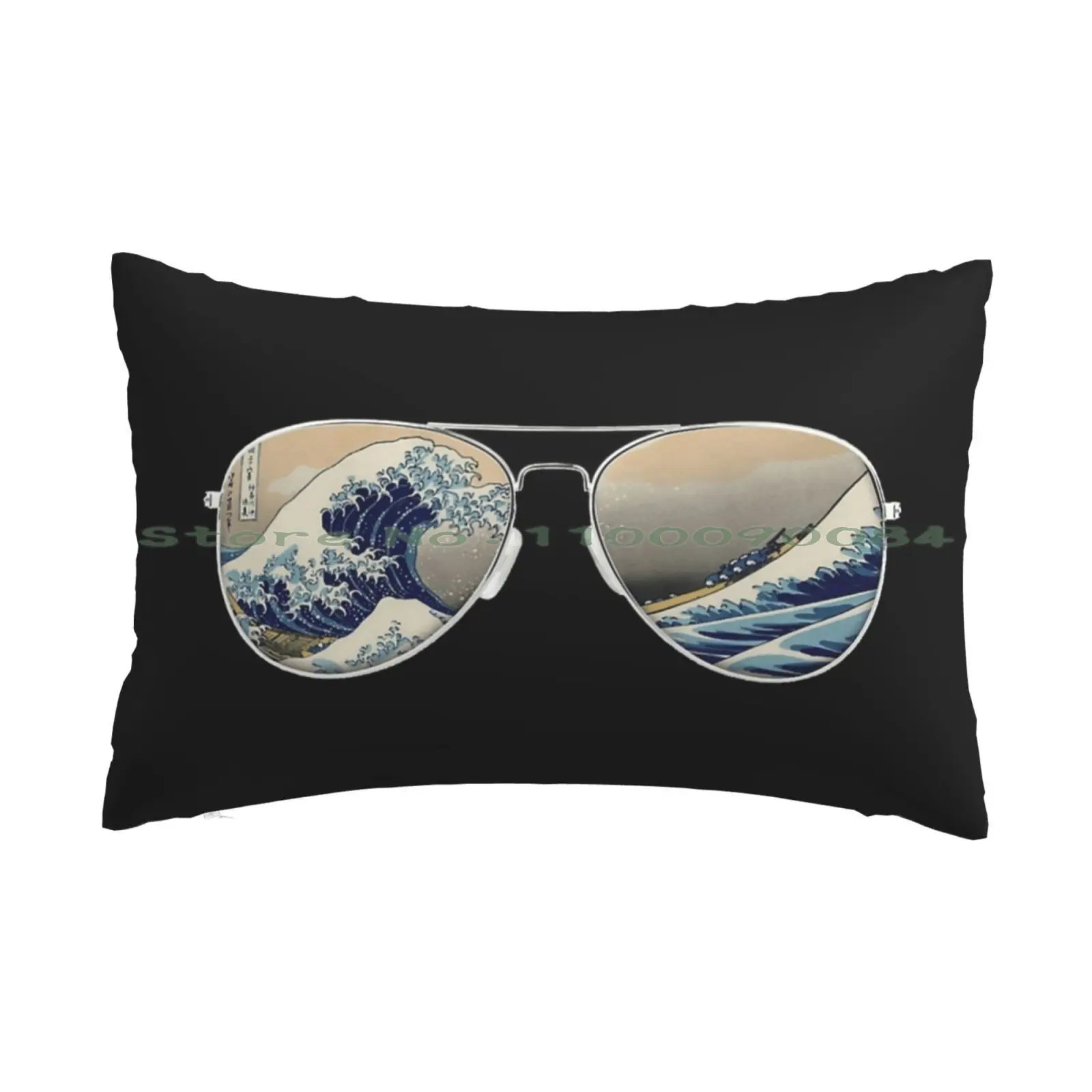 Hokusai The Great Wave Off Kanagawa Federa Per Cuscino In Vetro 20X30 50*75 Divano Camera Da Letto Super Moto Supermotard Moto Cross Moto Cross