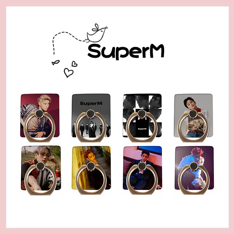 Kpop SuperM мини-альбом держатель для мобильного телефона кольцо K-pop SuperM TAEYONG MARK KAI BAEKHYUN держатель для мобильного телефона стенд вентиляторы коллекция