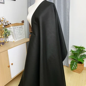 

White waxberry 116cm black heavy silk cotton summer dress Garment sewing materials dress clothing fabric Free shipping