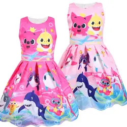 Новые летние платья принцессы с принтом животных для девочек, Хеллоуин вечеринка в честь Дня Рождения, Vestidos, платье Милая Детская