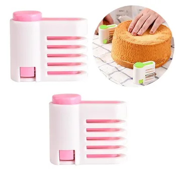 

2pcs DIY Cake Slicers 5 Layers Cake Pie Slicer Sheet Guide Cutter Server Bread Cutting Fixator Tool Kitchen Bakeware Tool