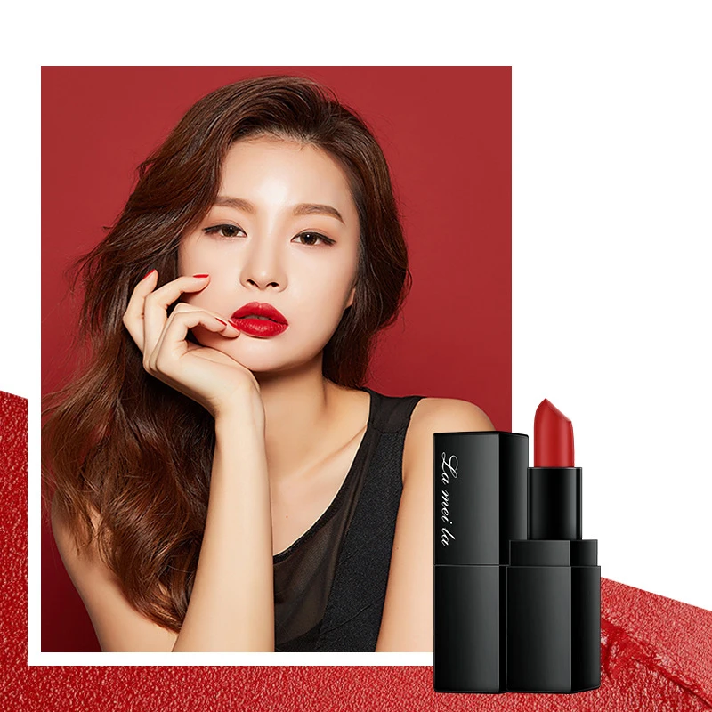 

Lameila Lipstick Matte Anti-Durable Water with Moisturizer Excellent Color Rendering Effect Natural Plant Essence Lipstick TSLM1