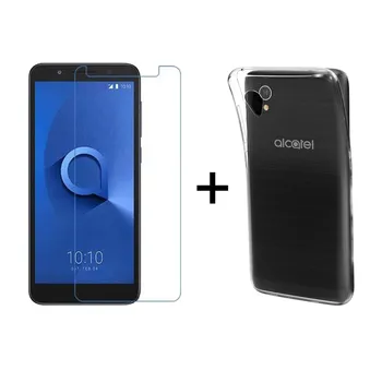 

TBOC Pack: Case Gel TPU + Screen Protector for Alcatel 1 (5.0 ") silicone Ultrathin Flexible Resistant Knocking Caidas