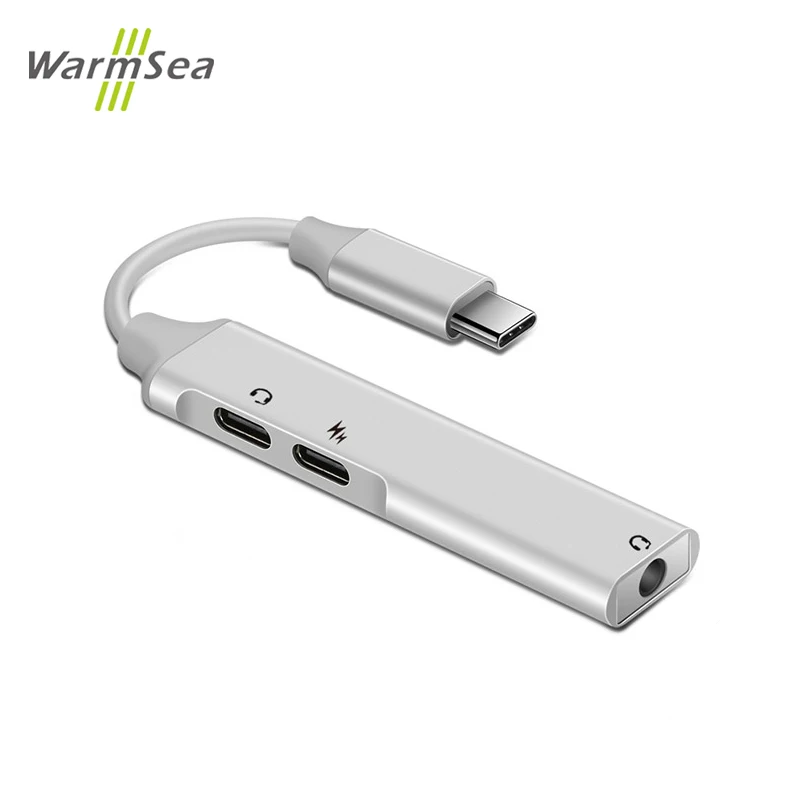 Аудиоадаптер USB Type C с разъемом 3 5 мм для наушников PD 0 Samsung S8 Huawei mate 9 Xiaomi
