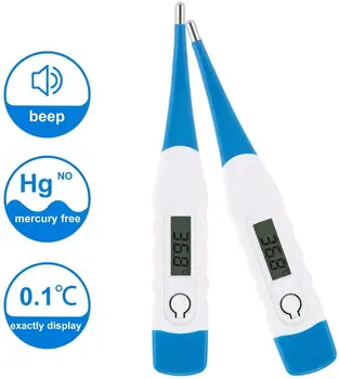 

Baby Soft Head Electronic Thermometer for Adults Kids Baby Fever LCD Fast Reading Body Oral Rectal Underarm Digital Thermometer