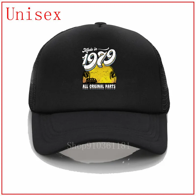 Made in 1979 All Original Parts white women baseball cap Fashion Brands sun hat with plastic shield Snapback | Аксессуары для