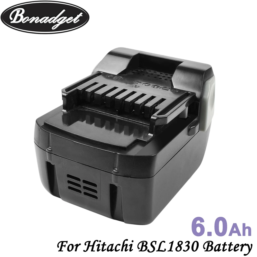 Bonadget 6000 мА/ч 18 в Li Ion Батарея Перезаряжаемые для экскаватора Hitachi BSL1830 BSL1815X 330067 330068
