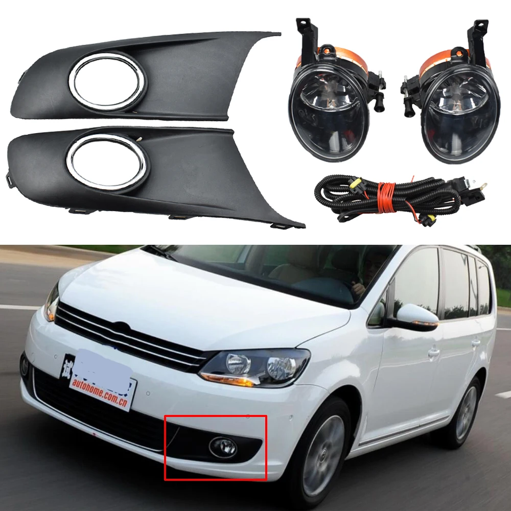 1 пара противотуманные фары с передней рамой для TOURAN / CADDY 2010 2011 2012 2013 2014 2015|Фара