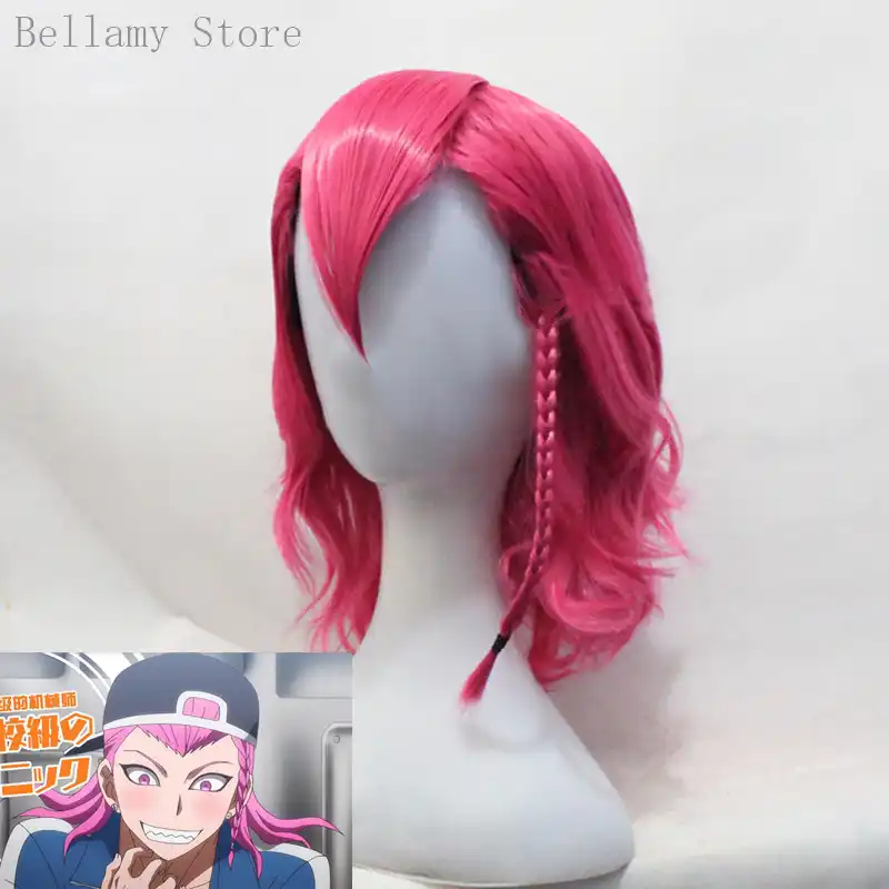 Anime Danganronpa V3 Kazuichi Souda Kosplej Pricheska Stil Korotkij Shokiruyushij Rozovyj Parik Parik Kepka Aliekspress