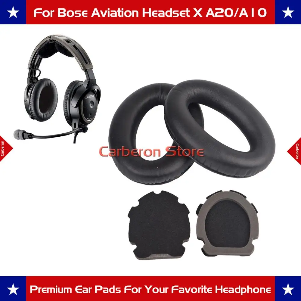 

Carberon A10 A20 Ear Pads Ear Cushions for Bose Aviation Headset X A10 A20 Headphone(Black)