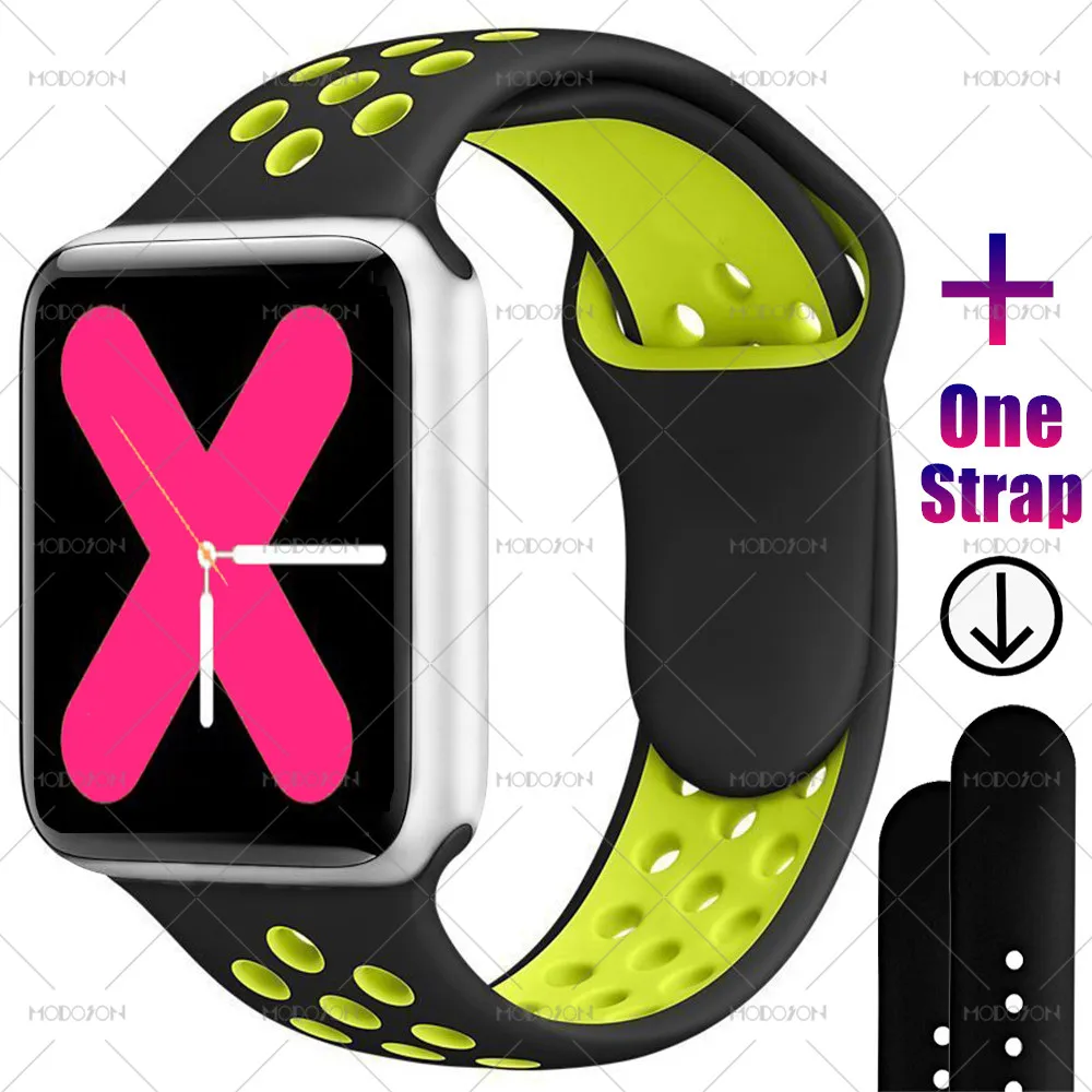 silver black yellow MODOSON Смарт-часы iwo 11 Series 5 gps трекер движения ЭКГ монитор сердечного ритма часы SmartWatch iwo 12 10 для Apple iphone Android телефон - Цвет: silver black yellow