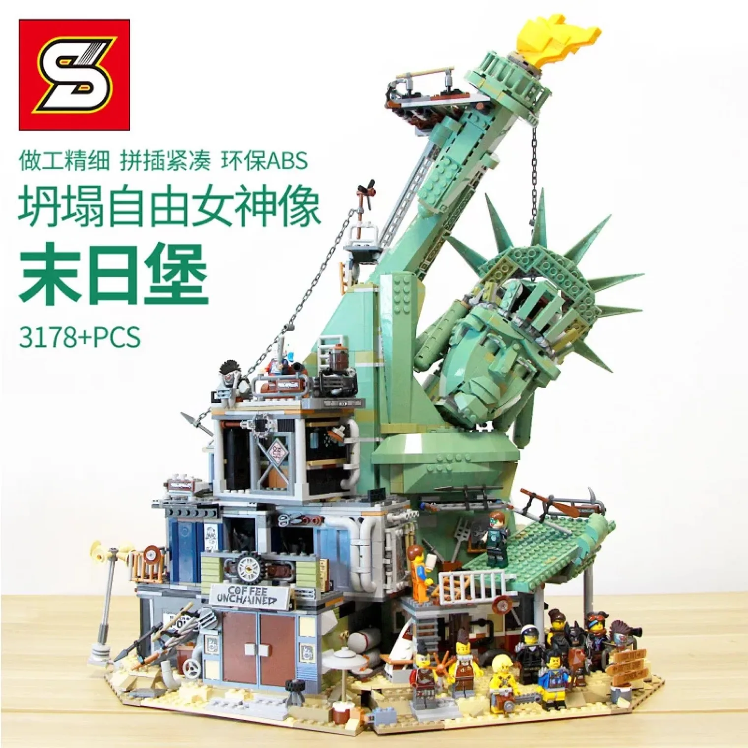 

DHL Movie Toys Series Leego Set Building Blocks Bricks Assembly Kids Toys The Statue of Liberty At Fort Doom Birthday Gifts