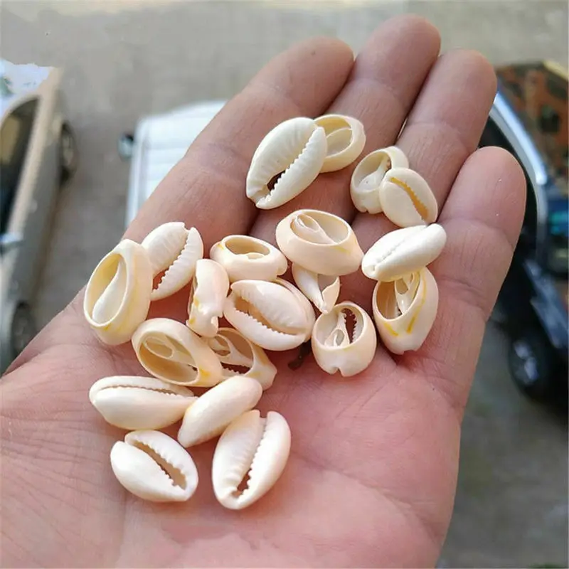 50 шт. белые бусины для поделок из морской ракушки Cowrie Cowry пляжные украшения