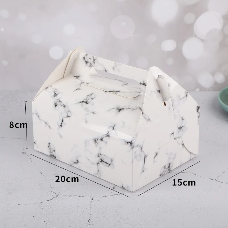 10Pcs Red Kraft Paper Cake Boxes with Handle, Bakery Packaging Gift Containers for Cupc... - SKU KPCB1456 - UGI Packaging