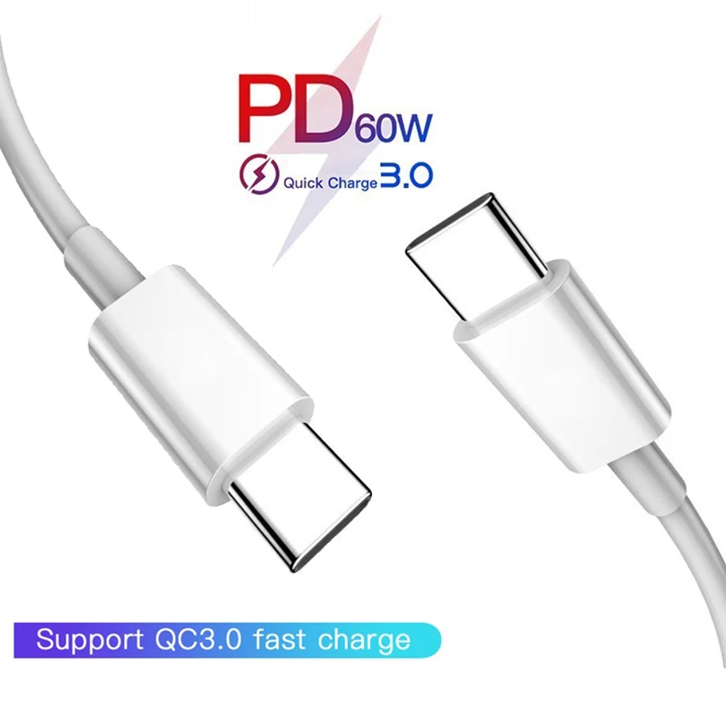 US $589.19 PD 60W USBC To USB TypeC Cable Fast Charge Data Cables For Macbook Samsung S9 Plus Huawei P30 TypeC TO 8Pin For IPhone 500pcs