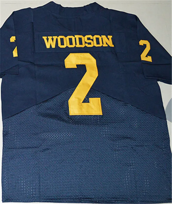 Синий Новое поступление Michigan Wolverines Charles Woodson 2 Limited-желтый Размер S, M, L, XL, 2XL, 3XL Jim Harbau Jersey - Цвет: Синий