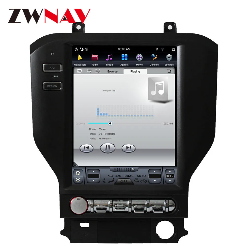 Discount Android 9 64+4G Tesla With DSP Carplay Car Multimedia Player Stereo For Ford Mustang 2015 + Auto Radio GPS Navigation 2