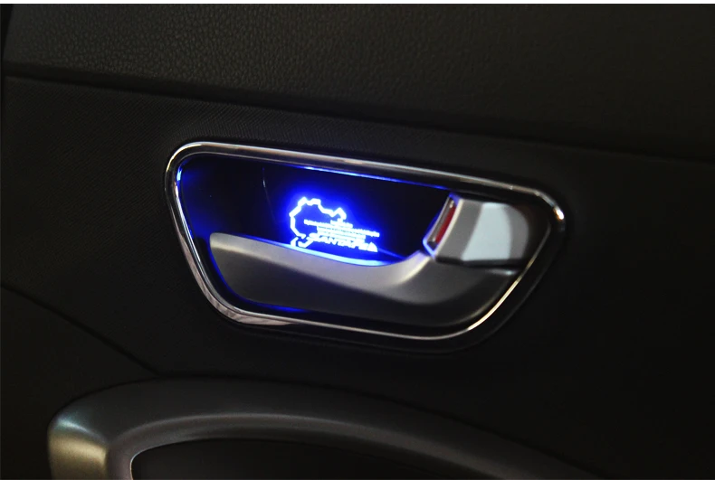 Для Новая Hyundai Santafe 2013- светодиодный атмосферные огни приветственные огни каботажное судно Подсветка салона - Испускаемый цвет: Sliding door