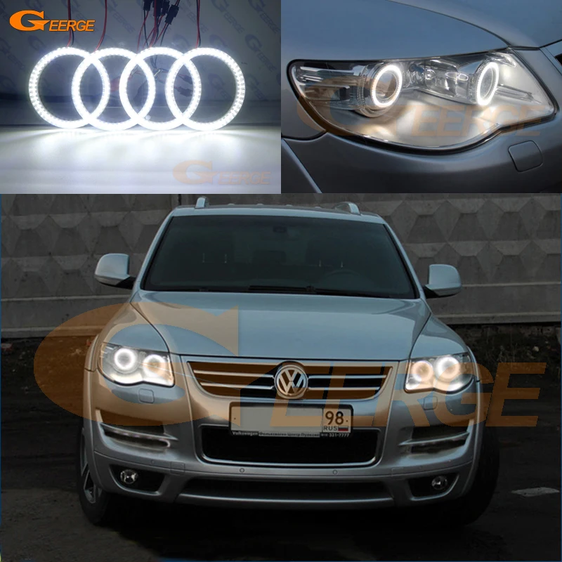 Для Volkswagen VW Touareg 7L 2003 2004 2005 2006 2007 2008 2009 2010 ультра яркий SMD светодиодный ангельские