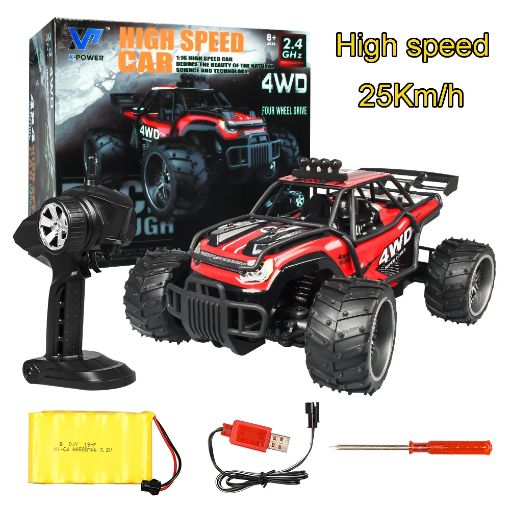 

RC Car 1/16 4WD Remote Control High Speed hummers Vehicle 2.4G Electric RC Toys Monster Truck Buggy Off-Road car Toys Kids Gifts