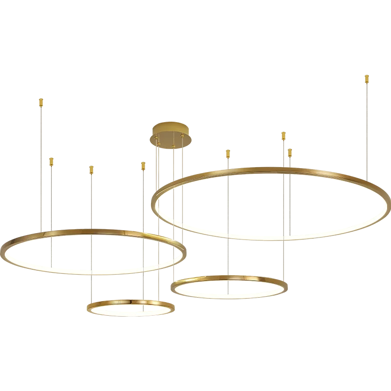 TRAZOS современный светодиодный светильник золотого цвета круглый для дизайна