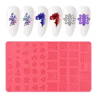 3D Nail Art Template Soft 1PC Silicone Nail Carving Molds Sculpture Stamping Stencils Manicure Decoration Accessories 2