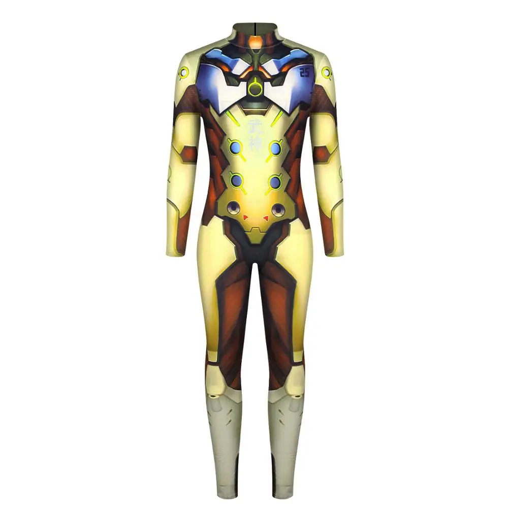 Adult Men Overwatch Cosplay Costume Suit Zentai Bodysuit Full Body Jumpsuit Halloween Party Cosplay Game Costume - Цвет: 1