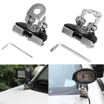 

2x A Pillar Hood Led Work Light bar Mount Bracket Clamp Holder Offroad for Offroad SUV ATV 4WD Adjustable Mounting Bracket 2Pcs