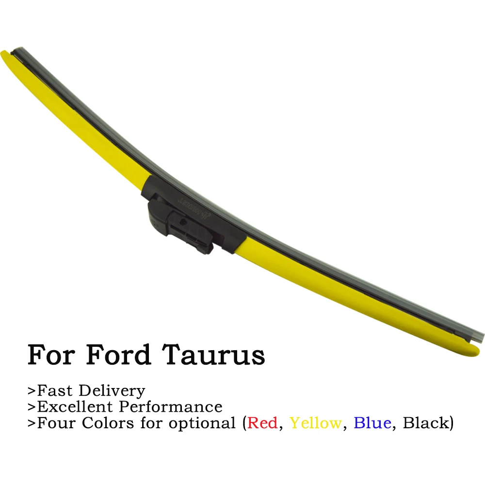 

2Pcs Colored Boneless Hybrid Car Windshield Wipers For Ford Taurus 2000-2016 20" 24" 26" Wiper Blade With Natural Soft Rubber