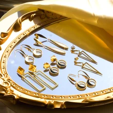 

LUXUKISSKIDS Vintage Geometric Metal Dangle Earrings For Women's Drop Earings 2021 Trendy Jewelry aretes de mujer bijoux femme