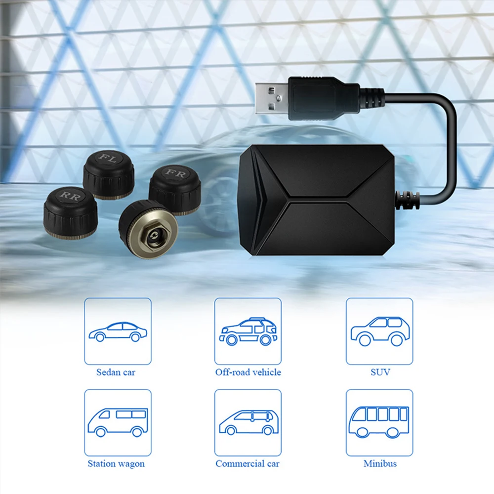 USB Android TPMS монитор давления в шинах навигация Мониторинг сигнализация