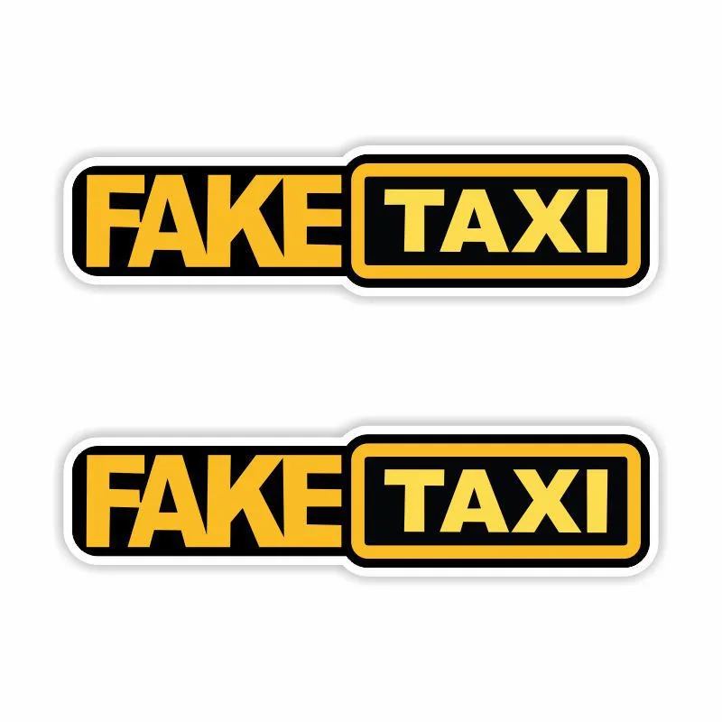 Забавные поддельные такси Авто стикеры FakeTaxi наклейка эмблема самоклеющиеся виниловые универсальные для BMW Ford Toyota VW Honda Kia Opel Kia