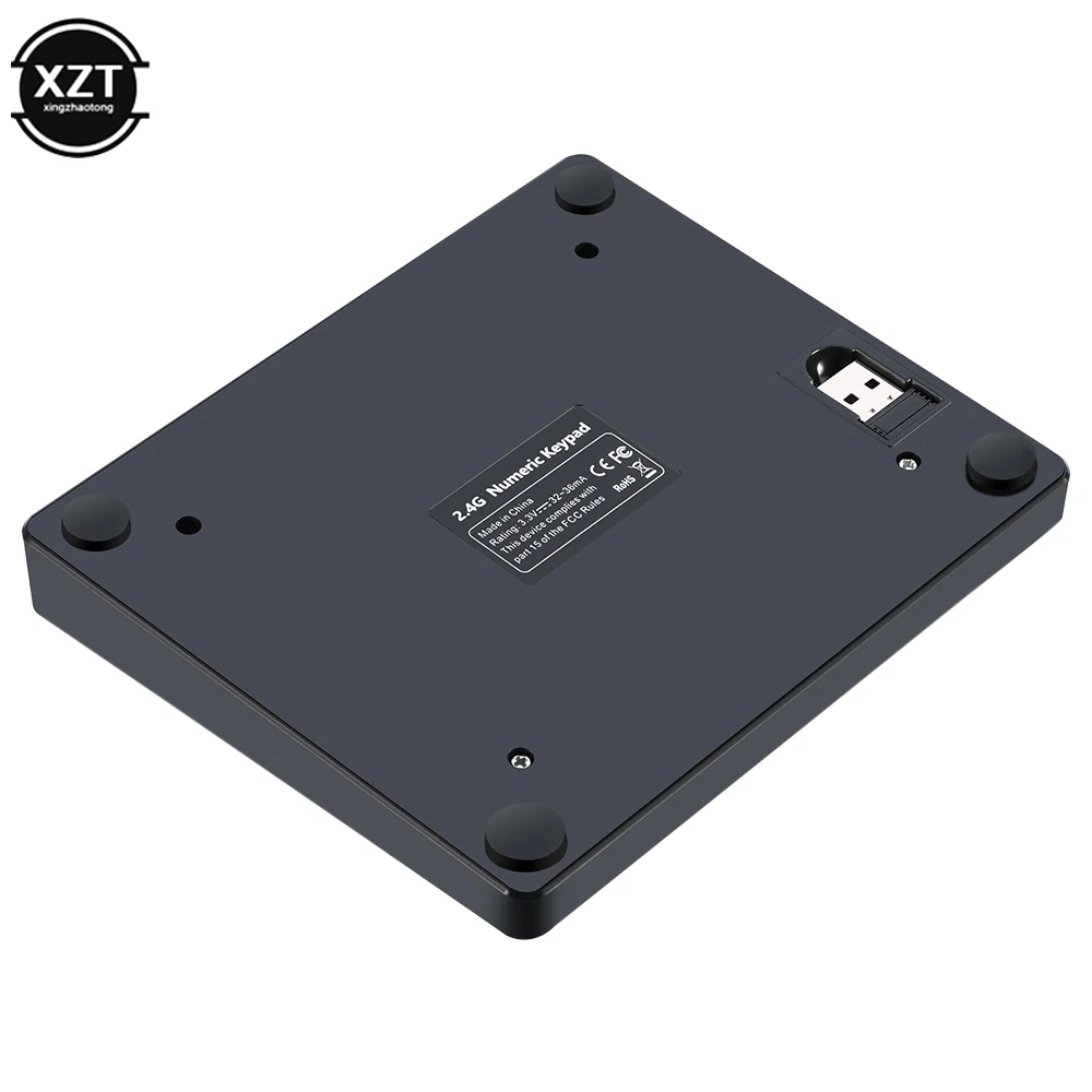 Usb 2.4g Teclado sem Fio 35 Teclas Botões Multimídia Mudo Silencioso Número do Teclado Digital Fim de Casa Direção para Cima para Baixo Chave - Imagem 2