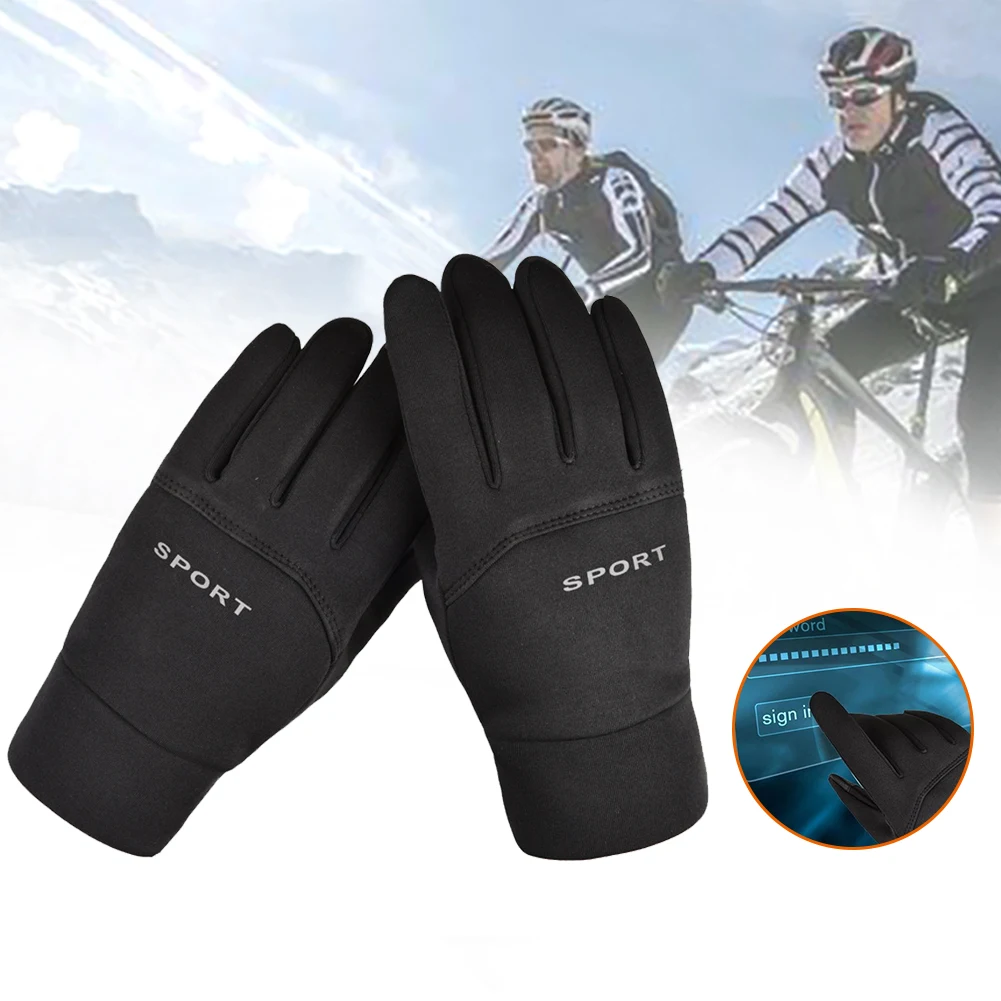 

New Skiing Mountaineering Cycling Gloves For Men Women Warm Waterproof Touch Screen Windproof Gloves Flexible Five-finger Gloves