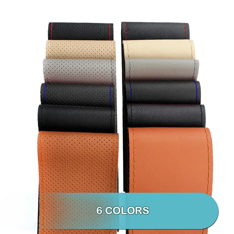15 Non-Slip Car Steering Wheel Cover - Soft Artificial Leather with Sewing Kit