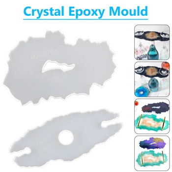 

Large Silicone Wine Glass Holder Resin Casting Mold Silicone Irregular Tray Coasters Epoxy Mould Craft Tool GQ