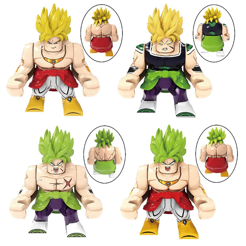 8pcs/lot Dragon Ball Anime Cartoon Goku Vegeta Dragon Buliding