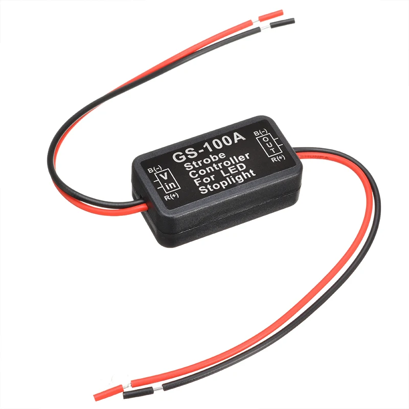 2pcs 12V 10W Car GS-100A LED High Position Brake Tail Stop Light Strobe Flash Flashing Controller Box LED Lights